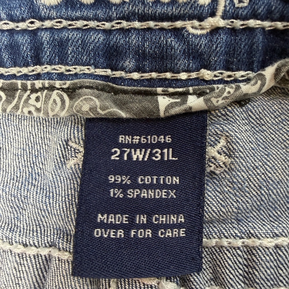 VANITY Premium Collection Women's Jeans Size 27W/31L Bootcut Embroidered Pockets - Picture 6 of 14